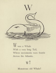 De letter W door Edward Lear